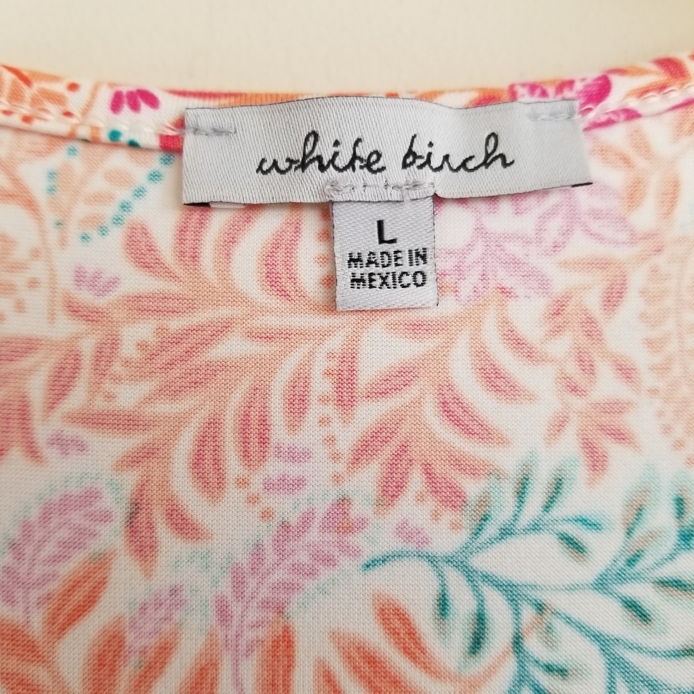 White Birch Floral Romper Large - Picture 4 of 4
